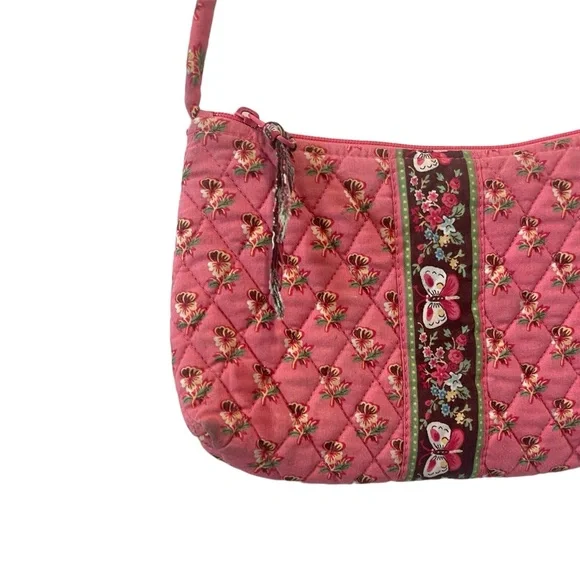 Vera Bradley Retired Pink Pansy Crossbody Bag - Picture 3 of 9